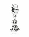 A flirty, feminine party dress charm fits the bill for a fashionista's PANDORA bracelet.