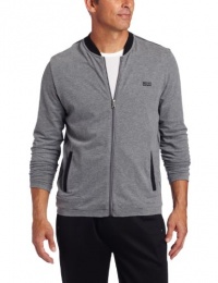 HUGO BOSS Men's Sleepwear Jacket With Zip, Grey, Medium