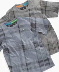 Plaid shows just how rad his style is with this tee shirt from Hurley.