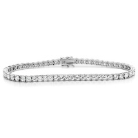 Diamoni Collection 9 Carat Simulated Diamond Round Brilliant 8 Inches Platium Plated Sterling Silver Tennis Bracelet