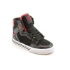 Supra Vaider Skate Shoe - Kids' Black Patent Leather/Nubuck/Red, 4.0