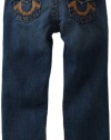 True Religion Boys 8-20 Jack Straight Leg Jean with Side Weave Pocket Detail, Hickory, 10