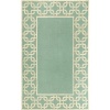 Liora Manne Spello Chain Border Aqua Outdoor Rug 5' x 7'6