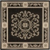 Safavieh Courtyard Collection CY2914-3908 Black and Sand Indoor/Outdoor Square Area Rug, 6-Feet 7-Inch Square