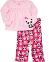 Carter's Toddler 2 Piece Fleece PJ Set - Panda w Cupcake-2T