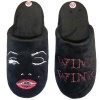 Black Betsey Johnson Wink Perfect Pair Fluffy Slippers Size Small