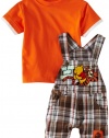 Disney Baby-Boys Infant Winnie The Pooh Plaid Shortall Set