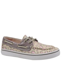 Sperry Top-Sider Girls Bahama (YG) Boat Shoe (Little Kid/Big Kid),Stone/Pink Leopard,1.5 M US Little Kid