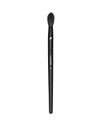 This versatile, long-haired brush gradually tapers to a medium-size dome of soft, natural hair bristles. Its unique shape makes it ideal for applying shadow all over lids, softening eye contour colors, diffusing shadow pigments or setting concealer to perfection. Shadow is seamlessly blended with horizontal strokes from the outer corner of lid up into the crease, making eyes look extra defined. Concealer is set by using light vertical strokes around the eye area.