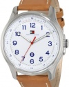 Tommy Hilfiger Men's 1710311 Classic Stainless Steel case and brown leather strap Watch