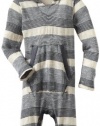 Splendid Littles Baby-Boys Newborn Oatmeal Stripe Jersey Playsuit, Pewter, 12-18