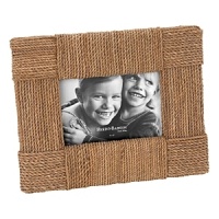 Thin rope is wrapped in tight panels for an earthy, textural design, setting off your treasured photo with natural presence.