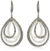 Judith Jack Sterling Silver Marcasite and Crystal Tear Drop Earrings