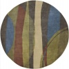 Area Rug 7x7 Round Contemporary Charcoal Color - Surya Naya Rug from RugPal