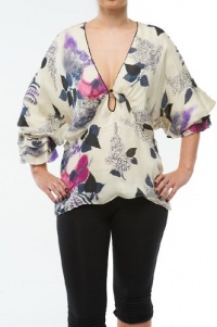 Roberto Cavalli - Floral Tunic Blouse Shirt, 40, Multicolor