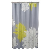 Perfect for creating a soothing atmosphere, this shower curtain has a delightful floral design.