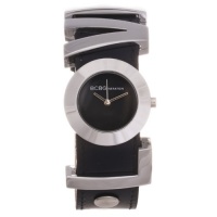 BCBGeneration Women's GL4177 Fashion L.O.V.E. Logo Strap Analog Silver Watch