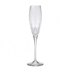 Delicately cut fine crystal stemware adds a graceful note to your formal dining. Shown from left to right: iced beverage, goblet, wine, flute.