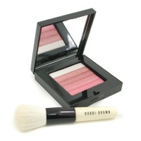 Rose Shimmer Brick Set: Rose Shimmer Brick Compact + Mini Face Blender Brush ( Limited Edition ) 2pcs