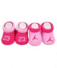 Jordan 0-6 Months Jumpman 2 Pack Booties (0-6 Months, Pink)