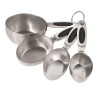 Oggi Stainless Steel Measuring Cups with Ez Grip Santoprene Handles, Set of 4