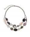 Twice as nice! Style&co.'s jet animal-print beaded necklace features a double-row design, making it all the more eye-catching. Made in mixed metal. Approximate length: 20 inches + 3-inch extender. Approximate drop: 5 inches.