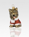 A celebration of Poland's time-honored glassmaking tradition, this charming pup sculpture in glass is lovingly crafted by skilled artisans. Handpainted glass Each ornament takes 7-10 days to complete Arrives in gift box ideal for giving or storing 1½W X 2½H X 2D Handmade in Poland 