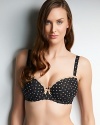 Gold polka dots and embroidered trim infuse Freya's low-cut yet supportive bra with flirty appeal. Style #AA1223.