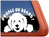 Doodle On Board Vinyl Window Dog Decal Sticker