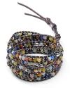 Chan Luu Five Wrap Multi Beaded with Skulls Bracelet