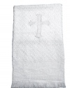 Lauren Madison boy-girl Unisex-Baby Christening Baptism Special occasion Embroidered Cross Blanket, White, One Size