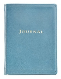 Graphic Image Small Travel Journal, Goatskin Leather, Turquoise (TJSMRBLGTITUR)