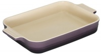 Le Creuset Stoneware 12-1/2-by-9-1/2-Inch Rectangular Baking Dish, Cassis