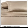 California King Size 1200 Thread Count Solid Taupe Sheet Set 100 % Egyptian Cotton 4pc Bed Sheet Set (Deep Pocket)