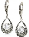 Judith Jack Winter Sparkle Sterling Silver, Marcasite and Cubic Zirconia Giftable Earrings