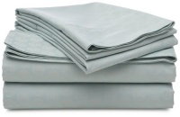 Natori Crest Companions 300-Thread-Count King Pillowcase Pair, China Blue