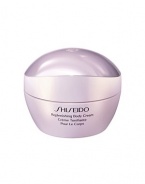 A high-performance body cream inspired by Eastern philosophy to help promote skin's natural renewal cycle for new found vitality. Restores skin's resilience and helps minimize the appearance of cellulite for a beautifully firm and contoured body. Yuzu Seed Extract helps boost collagen and hyaluronic acid production and helps prevent the appearance of cellulite. Formulated with a rejuvenating, fresh scent and a melange of nutrients to provide luxurious, lasting moisture. 7.2 oz. 