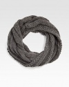 A never-ending cable knit loop scarf that never goes out of style.70% wool/30% acrylicDry cleanImported