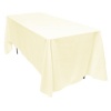 70 x 120 in. Rectangular Polyester Tablecloth Ivory