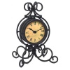 Infinity Instruments The Grace - Black Wrought Iron Table Clock