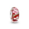 Bling Jewelry Sterling Silver Red Clover Murano Glass Bead Pandora Compatible