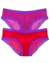 No more panty lines with OnGossamer's mesh boyshorts. Now in solids and prints with contrasting lace trim. Style #3136.