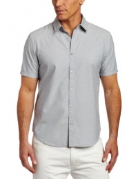 Calvin Klein Sportswear Men's Short Sleeve Dobby Chambray Woven Shirt