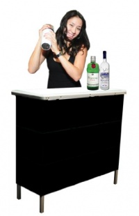 GoBar Portable High Top Party Bar,  Includes 3 Front Skirts and Carrying Case