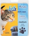 Feline Soft Claws Cat Nail Caps Take-Home Kit, Medium, Purple