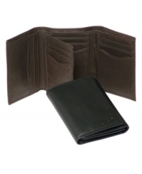 Hold everything you need in style with the spaciously slim design of Lauren by Ralph Lauren's sleek trifold wallet in smooth lambskin leather.