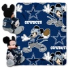 NFL Dallas Cowboys Mickey Mouse Pillow with Fleece Throw Blanket Set