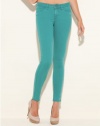 GUESS Brittney Ankle Skinny Colored Jeans, AZURE (26)