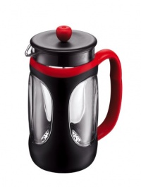 Bodum Young Press 34-Ounce Coffee Press, Black with Red Trim