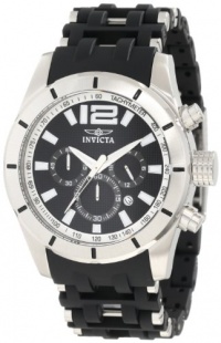 Invicta Men's 11247 Sea Spider Chronograph Black Textured Dial Black Polyurethane Watch